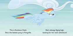 Size: 1020x510 | Tagged: safe, imported from derpibooru, rainbow dash, board book, get well soon rainbow dash, official, preview, solo