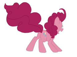 Size: 677x500 | Tagged: safe, artist:benpictures1, imported from derpibooru, pinkie pie, earth pony, pony, my little pony: the movie, balloonbutt, butt, cute, diapinkes, female, inkscape, mare, open mouth, simple background, solo, transparent background, vector