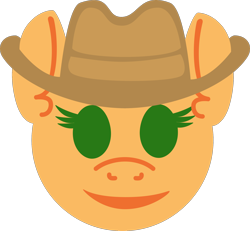 Size: 2030x1874 | Tagged: safe, artist:xppp1n, imported from ponybooru, applejack, pony, cowboy emoji, cowboy hat, emoji, female, hat, mare, ponified, ponified emoji, reaction image, simple background, solo, transparent background, vector