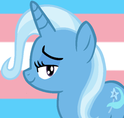 Size: 562x537 | Tagged: safe, artist:jadeharmony, artist:tech-kitten, imported from derpibooru, trixie, pony, unicorn, base used, female, mare, pride, pride flag, solo, trans female, trans trixie, transgender, transgender pride flag