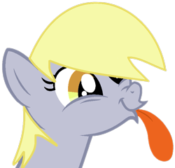 Size: 679x653 | Tagged: safe, artist:pony-resource, artist:twilyisbestpone, derpibooru exclusive, imported from derpibooru, derpy hooves, pegasus, pony, base used, bust, cute, derpabetes, female, mare, nose wrinkle, raspberry, silly, silly pony, simple background, solo, tongue out, transparent background