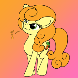 Size: 2000x2000 | Tagged: safe, artist:dafiltafish, imported from derpibooru, carrot top, golden harvest, earth pony, pony, female, gradient background, looking left, mare, requested art, solo