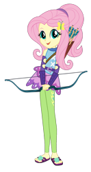 Size: 1062x2000 | Tagged: artist needed, safe, imported from derpibooru, fluttershy, human, equestria girls, friendship games, archery, archery clothes, arrow, bow (weapon), bow and arrow, female, friendship games archery outfit, friendship games outfit, quiver, simple background, solo, transparent background, tri-cross relay outfit, vector, weapon