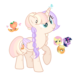 Size: 1038x1040 | Tagged: safe, artist:moonnightshadow-mlp, imported from derpibooru, applejack, fluttershy, twilight sparkle, oc, alicorn, unicorn, base used, female, magical lesbian spawn, magical threesome spawn, mare, offspring, parent:applejack, parent:fluttershy, parent:twilight sparkle, simple background, transparent background, twilight sparkle (alicorn)