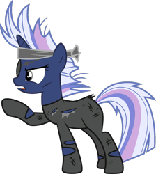Size: 1280x1429 | Tagged: safe, artist:foxyfell1337, imported from derpibooru, oc, oc:silverlay, pony, unicorn, it's about time, base used, clothes, future twilight, recolor, simple background, skinsuit, solo, transparent background
