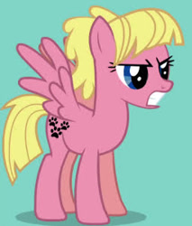 Size: 256x301 | Tagged: safe, imported from derpibooru, oc, oc only, oc:sweetie bloom, pegasus, pony, angry, female, gritted teeth, mare, spread wings, teeth, wings, youtube link