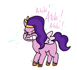 Size: 3701x3340 | Tagged: safe, artist:anyponedrawn, imported from derpibooru, pipp petals, pegasus, pony, cute, eyes closed, female, g5, mucus, my little pony: a new generation, nose wrinkle, nostril flare, nostrils, silly, simple background, sneeze cloud, sneezing, sneezing fit, snot, spray, transparent background