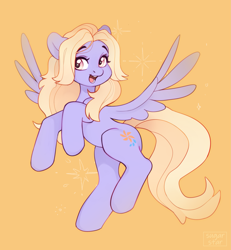 Size: 2321x2509 | Tagged: safe, artist:sugarstar, imported from derpibooru, oc, pegasus, pony, open mouth, open smile, smiling, solo