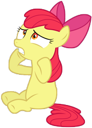 Size: 7200x10000 | Tagged: safe, artist:mpnoir, imported from derpibooru, apple bloom, earth pony, pony, bloom and gloom, .svg available, female, filly, foal, simple background, solo, transparent background, vector, worried