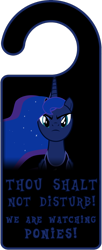 Size: 1566x3828 | Tagged: safe, artist:thorinair, imported from derpibooru, princess luna, alicorn, pony, door knob hanger, female, mare, simple background, solo, transparent background