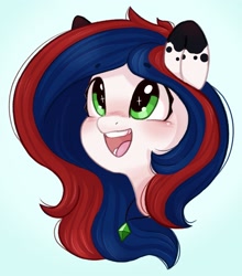 Size: 2133x2419 | Tagged: safe, artist:melodylibris, imported from derpibooru, oc, oc only, pony, bust, open mouth, open smile, smiling, solo