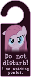 Size: 1566x3828 | Tagged: safe, artist:thorinair, imported from derpibooru, pinkie pie, earth pony, pony, door knob hanger, one ear down, pinkamena diane pie, simple background, solo, transparent background