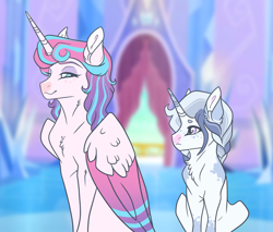 Size: 3439x2925 | Tagged: safe, artist:venommocity, imported from derpibooru, princess flurry heart, oc, oc:love letter, pony, female, filly, foal, mare, offspring, older, parent:princess cadance, parent:shining armor, parents:shiningcadance