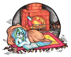 Size: 1028x823 | Tagged: safe, artist:tay-niko-yanuciq, imported from derpibooru, oc, oc only, earth pony, pony, book, earth pony oc, fireplace, simple background, smiling, solo, transparent background