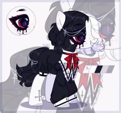 Size: 1920x1791 | Tagged: safe, artist:fenix-artist, imported from derpibooru, oc, oc only, pony, clothes, makeup, running makeup, zoom layer