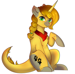 Size: 3343x3329 | Tagged: safe, artist:highrolleryt, imported from derpibooru, oc, oc only, pony, unicorn, braid, horn, raised hoof, simple background, sitting, sloo, transparent background, unicorn oc