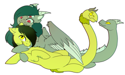 Size: 3967x2383 | Tagged: safe, artist:highrolleryt, imported from derpibooru, oc, oc only, hybrid, monster pony, pegasus, pony, augmented, augmented tail, horns, pegasus oc, simple background, tail, transparent background, wings