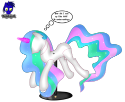 Size: 5060x4154 | Tagged: safe, artist:damlanil, imported from derpibooru, princess celestia, alicorn, pony, bondage, clothes, collar, comic, crystal horn, encasement, fake horn, female, horn, i have no mouth and i must scream, inanimate tf, latex, link in description, magic, magic aura, mannequin, mannequin tf, mare, no mouth, objectification, pedestal, petrification, ponyquin, rubber, shiny, show accurate, simple background, solo, speech bubble, text, transformation, transparent background, vector