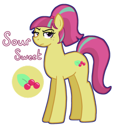 Size: 1280x1409 | Tagged: safe, artist:queertrixie, imported from derpibooru, sour sweet, earth pony, pony, equestria girls ponified, ponified, simple background, solo, transparent background