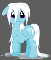 Size: 1468x1734 | Tagged: safe, artist:feather_bloom, imported from derpibooru, oc, oc:feather_bloom, pegasus, pony, bully, bullying, crying, sad, simple background, solo, teary eyes, water, wet, wet mane