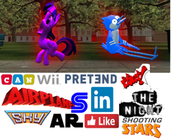 Size: 1368x1116 | Tagged: safe, artist:smg4, artist:sonicman199, edit, edited screencap, imported from derpibooru, screencap, twilight sparkle, airplanes (song), caption, crossover, crossover shipping, expand dong, exploitable meme, female, image macro, male, meme, mordecai, mordetwi, regular show, shipping, smg4, straight