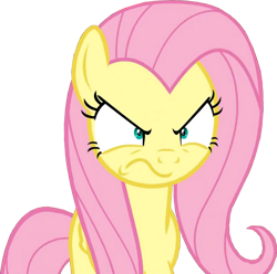 Size: 1280x1272 | Tagged: safe, artist:brutalityinc, edit, edited screencap, imported from derpibooru, screencap, fluttershy, pegasus, pony, season 9, sweet and smoky, :s, angry, background removed, badass, death stare, female, flutterbadass, front view, mare, not a vector, shrunken pupils, simple background, solo, transparent background, wavy mouth