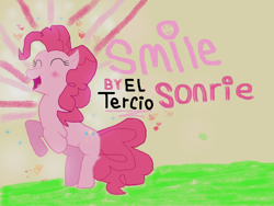 Size: 1280x960 | Tagged: safe, artist:thedarktercio, imported from derpibooru, pinkie pie, earth pony, pony, female, smiling, solo