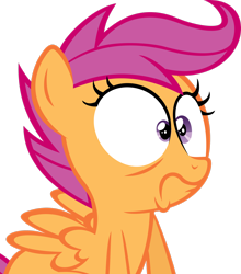 Size: 2300x2608 | Tagged: safe, artist:nsaiuvqart, imported from derpibooru, scootaloo, pegasus, pony, female, filly, foal, high res, mismatched eyes, simple background, solo, transparent background, vector