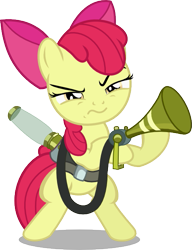 Size: 461x600 | Tagged: safe, artist:seahawk270, imported from derpibooru, apple bloom, earth pony, pony, bloom and gloom, bipedal, female, filly, foal, pest control gear, pest control pony, simple background, solo, transparent background, vector