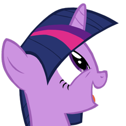 Size: 626x626 | Tagged: safe, artist:benpictures1, imported from ponybooru, twilight sparkle, pony, unicorn, the crystal empire, cute, female, happy, inkscape, looking up, mare, open mouth, simple background, solo, transparent background, twiabetes, unicorn twilight, vector