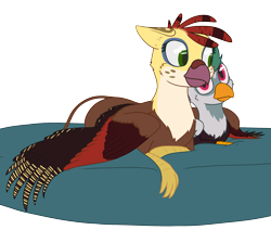 Size: 1977x1677 | Tagged: safe, artist:al solae, imported from derpibooru, oc, oc only, griffon, hippogriff, cuddling, female, griffon oc, male, simple background, size difference, transparent background