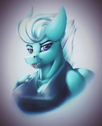 Size: 1300x1600 | Tagged: safe, artist:rizzyofen, imported from derpibooru, fleetfoot, anthro, pegasus, breasts, busty fleetfoot, clothes, deltoids, female, fleetflex, looking at you, mare, muscles, muscular female, sports bra, tongue out