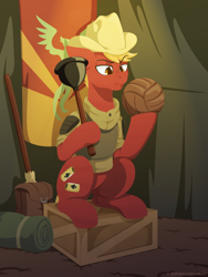 Size: 1200x1600 | Tagged: safe, artist:willoillo, imported from derpibooru, oc, earth pony, pony, fallout equestria, fallout equestria: red 36, clothes, commission, fanfic art, m*a*s*h, military uniform, uniform