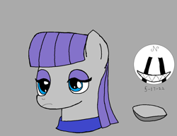 Size: 1188x918 | Tagged: safe, artist:nzovejune, imported from derpibooru, maud pie, earth pony, boulder, boulder (g4), digital art, simple, simple background