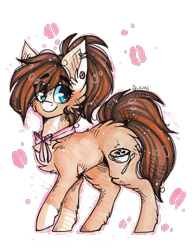 Size: 682x868 | Tagged: safe, artist:tay-niko-yanuciq, imported from derpibooru, oc, oc only, earth pony, pony, chest fluff, ear piercing, earring, earth pony oc, jewelry, piercing, simple background, solo, transparent background