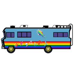 Size: 768x768 | Tagged: safe, artist:thatradhedgehog, imported from derpibooru, equestria girls, rv, simple background, the rainbooms tour bus, transparent background, winnebago