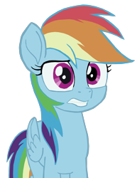 Size: 1280x1659 | Tagged: safe, artist:benpictures1, imported from derpibooru, rainbow dash, pegasus, pony, my little pony: the movie, concerned, cute, dashabetes, female, gritted teeth, inkscape, mare, simple background, solo, teeth, transparent background, vector