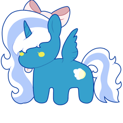 Size: 1280x1280 | Tagged: safe, artist:racheldragon21, imported from derpibooru, oc, oc only, oc:fleurbelle, alicorn, :p, alicorn oc, bow, chibi, eyelashes, female, hair bow, horn, mare, simple background, solo, tongue out, white background, wings, yellow eyes