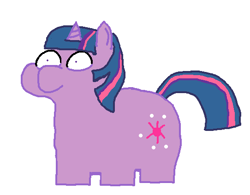 Size: 542x423 | Tagged: safe, anonymous artist, twilight sparkle, unicorn, /mlp/, 4chan, colored, digital art, drawthread, simple background, solo, squatpony, style emulation, twiggie, twiggles, unicorn twilight