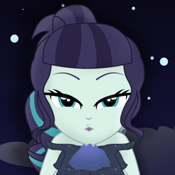 Size: 1920x1920 | Tagged: safe, artist:grapefruit-face, derpibooru exclusive, imported from derpibooru, coloratura, human, equestria girls, equestria girls series, the other side, base used, blowing, clothes, clothes swap, glitter, gloves, lidded eyes, looking at you, solo