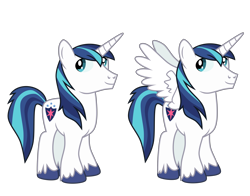 Size: 7600x5968 | Tagged: safe, imported from derpibooru, shining armor, alicorn, pony, unicorn, alicornified, duality, male, prince shining armor, race swap, shiningcorn, simple background, solo, stallion, transparent background