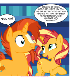 Size: 2136x2344 | Tagged: safe, artist:andoanimalia, artist:terminalhash, editor:wild stallions, imported from derpibooru, sunburst, sunset shimmer, pony, unicorn, comic:the first incestuous foal of sunset shimmer, brother and sister, explicit source, female, imminent incest, implied sex, implied shipping, implied starburst, implied straight, male, mare, patreon, preview, siblings, stallion, sunny siblings