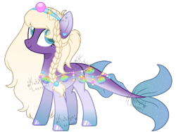 Size: 1000x750 | Tagged: safe, artist:katelynleeann42, imported from derpibooru, oc, oc:seafoam spector, earth pony, pony, augmented, augmented tail, female, mare, simple background, solo, tail, transparent background