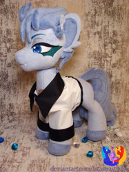 Size: 2251x3005 | Tagged: safe, artist:1stastrastudio, imported from derpibooru, oc, oc:grimmjow, earth pony, pony, clothes, female, irl, mare, photo, plushie, solo