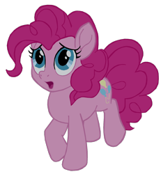 Size: 1280x1383 | Tagged: safe, artist:benpictures1, imported from derpibooru, pinkie pie, earth pony, pony, my little pony: the movie, concerned, cute, diapinkes, female, inkscape, looking up, mare, open mouth, raised hoof, simple background, solo, transparent background, vector