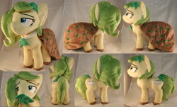 Size: 4961x3000 | Tagged: safe, artist:bastler, imported from derpibooru, oc, oc only, oc:nettle vienna, earth pony, pony, clothes, dress, female, irl, leaves, mare, photo, plushie
