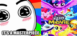 Size: 1350x629 | Tagged: safe, imported from derpibooru, applejack, rainbow dash, rarity, alicorn, earth pony, human, pegasus, pony, unicorn, my little pony: the movie, cute, female, low effort, m, male, mare, meme, op is a duck, open mouth, rage face, rainbow background, smiling, spread wings, wings