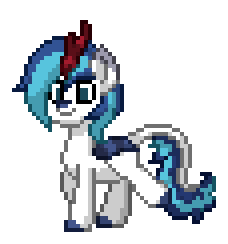 Size: 228x244 | Tagged: safe, artist:twilyisbestpone, derpibooru exclusive, imported from derpibooru, shining armor, kirin, pony, pony town, animated, cloven hooves, cute, gif, kirin shining armor, kirin-ified, leonine tail, male, pixel art, shining adorable, simple background, smiling, solo, species swap, tail, transparent background, trotting, trotting in place, walking