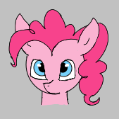 Size: 169x168 | Tagged: safe, pinkie pie, earth pony, pony, aggie.io, female, lowres, mare, simple background