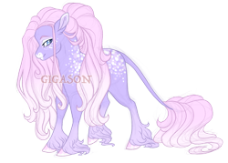 Size: 4200x3000 | Tagged: safe, artist:gigason, imported from derpibooru, oc, oc:cotton cloud, pony, female, magical lesbian spawn, mare, obtrusive watermark, offspring, parent:fond feather, parent:pinkie pie, simple background, solo, transparent background, unshorn fetlocks, watermark